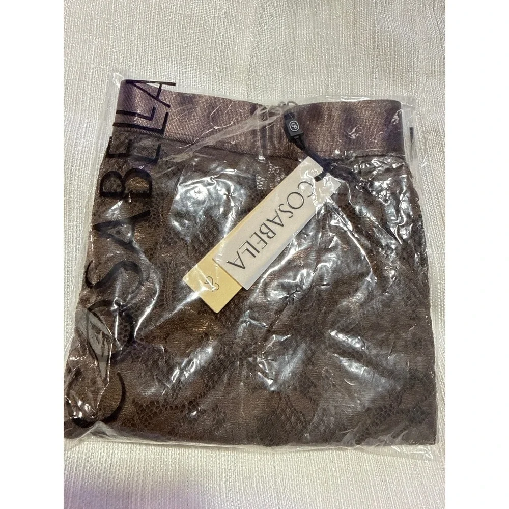 Cosabella Brown Never Say‎ Never Lace Classic Trunk Boxer Brief Size XL NEW